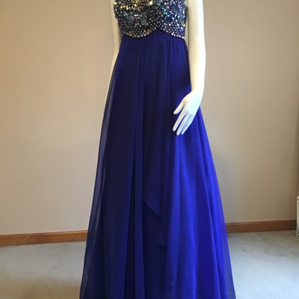 Gown, royal blue